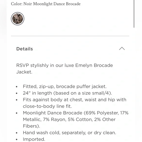 NWT! Lilly Pulitzer Emelyn brocade jacket